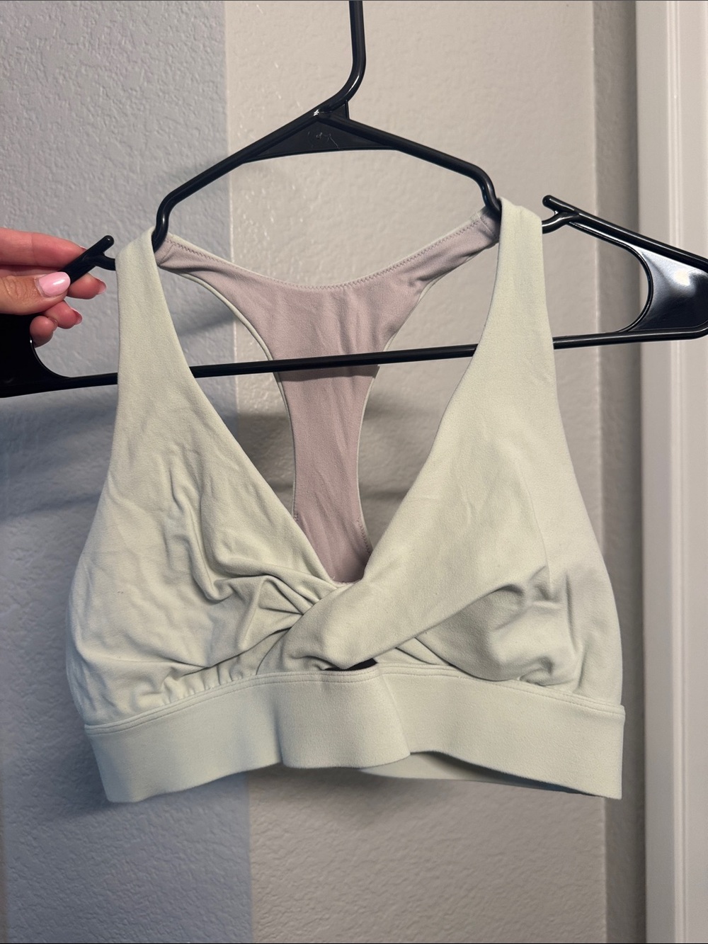 lululemon athletica Twist-Front Bralette in Light Sage